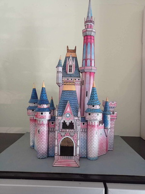Cinderella Castle papercraft from Megalo Miky issues 153-158, new