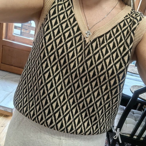 Primark vest like new, beige and brown