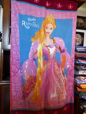 Barbie beach towel, new, 145 x 80 cm