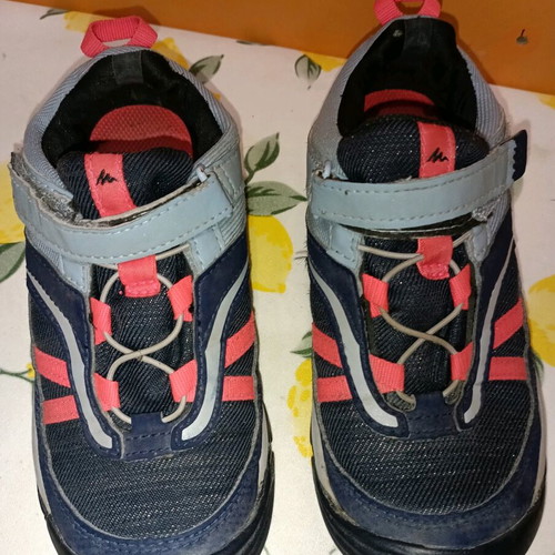 Quechua Waterproof Cross Contragrip Shoes used, size 31, colorful
