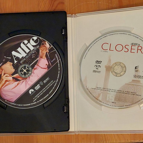 Alfie and Closer DVD like new, romantic social films with subtitles