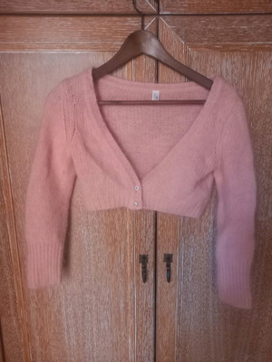 JLo bolero jacket used, pink, size S