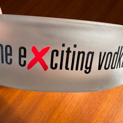 Ashtray Serkova the Exciting Vodka large, like new, diameter 14.5cm