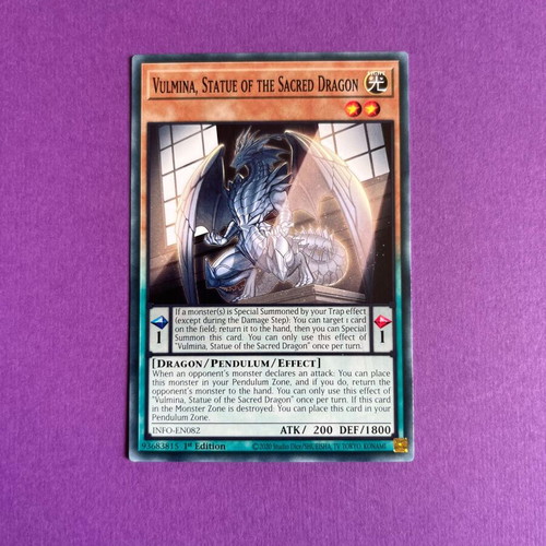 Vulmina, Statue of the Sacred Dragon Yu-Gi-Oh! Card like new