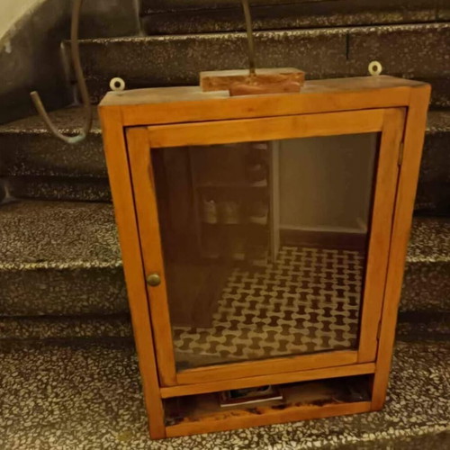 Wooden hanging icon stand cabinet like new