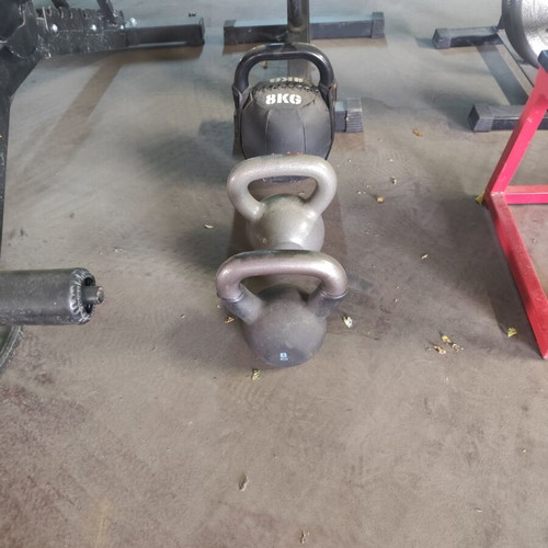 Home Gym Set like new with Viking bench, weights, kettlebells, plyo box