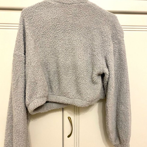 Shein short fleece jacket size S like new, gray