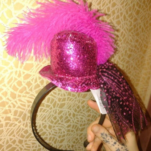 Mary Poppins Diadem with Hat, Feather and Ribbon new