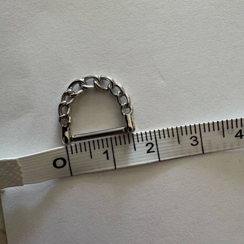 Nipple ring refurbished, 14G steel chain shape earrings