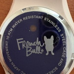 French Bull Watch unisex beige rubber and steel like new