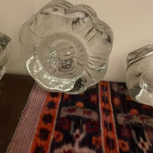 Costa Boda candlesticks new, set of 3 pieces