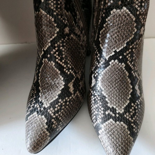 Μπότες over-the-knee καινούργιες με snake skin τύπωμα, νούμερο 41