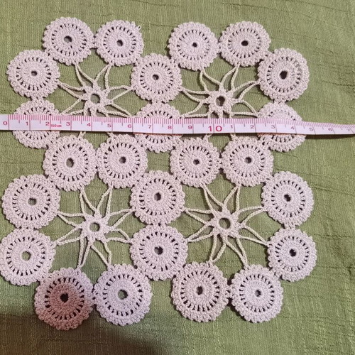 Crochet square like new, 14 cm coaster