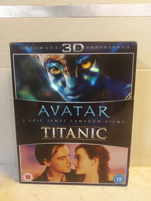 James Cameron Avatar and Titanic Combo Blu Ray 3d like new
