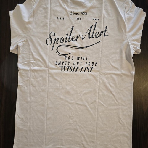 Bershka men's white T-shirt with blue design size L new