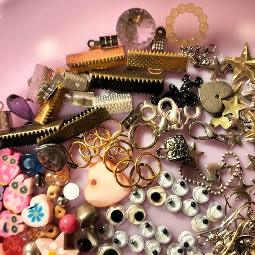 Various craft decorations used for handmade projects