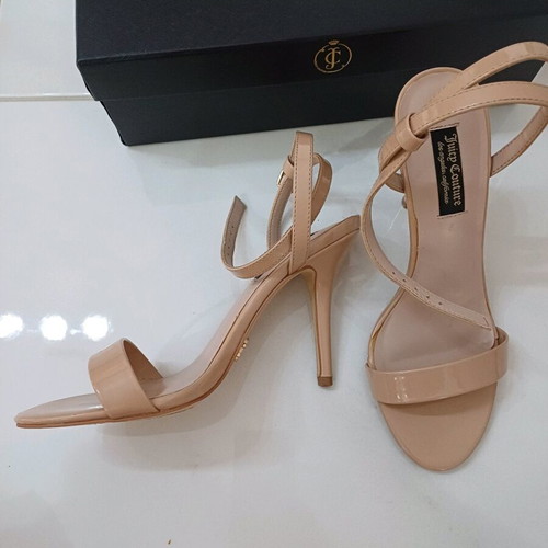Juicy Couture sandals used, 10cm heel, nude, size 38