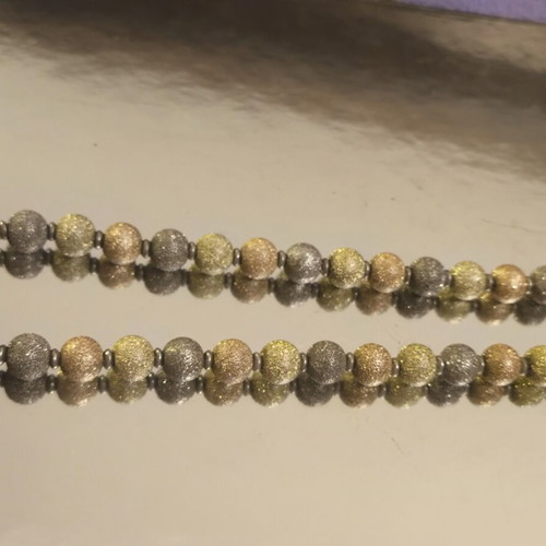 Silver 925 solid necklace 51 grams, 3 shades, 47 cm