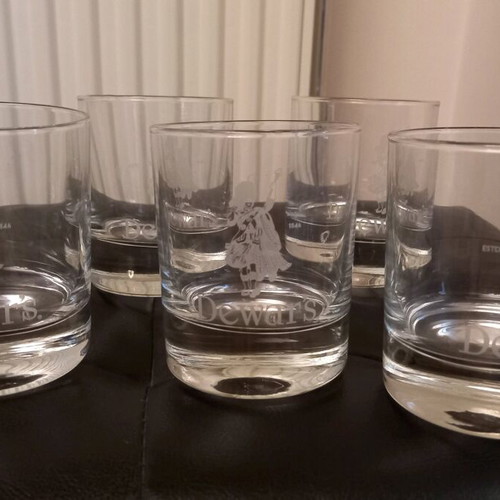 Dewar's vintage collectible whiskey glasses, pack of 5, new