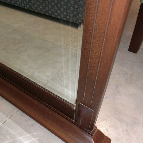 Mirror new with solid wood dark heart frame