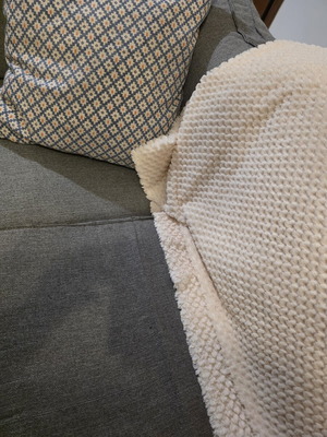 Faux Fur Throws like new, pack of 2, 4m x 1.6m, beige