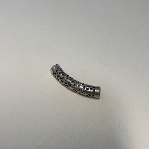 925 Sterling Silver Openwork Tube Pendant like new