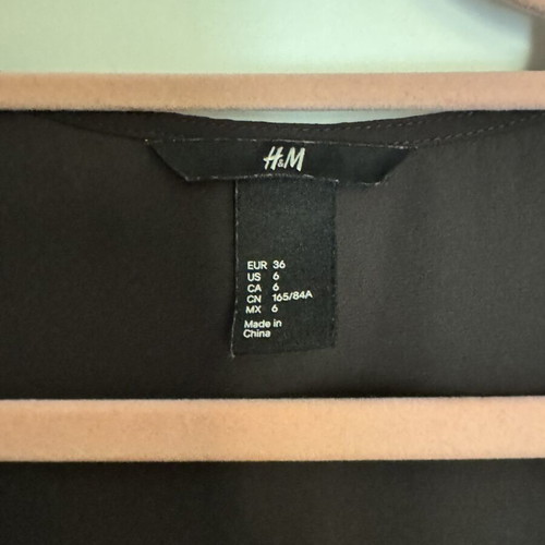 Black sleeveless top used, semi-transparent, H&M, size S