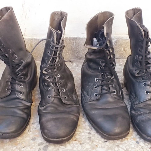 Air Force boots used, 1980s, pairs size 43