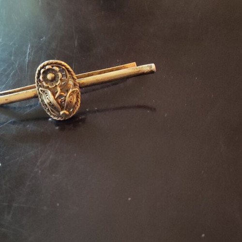 Tie clip gold-plated silver 800 like new