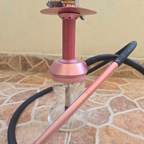 Kaya Shisha ELOX Desktop Carbon hookah, pink, anodized aluminum
