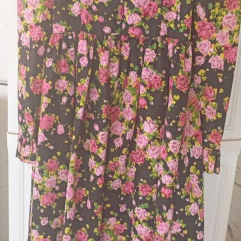 Bill Tice Royal Robes Floral Maxi Dress like new, pink rose print