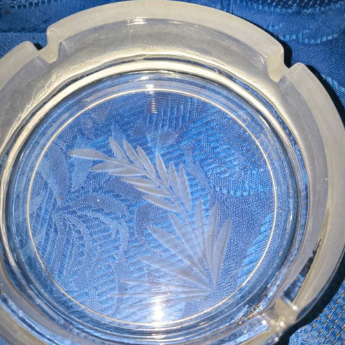Crystal ashtray without damages