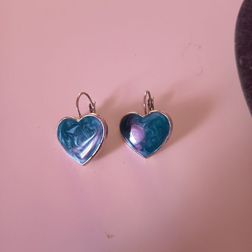 Jewelry set H&M with 11 rings and 2 heart earrings like new, silver