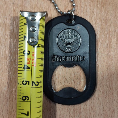 Jagermeister promotional metal bottle opener with chain like new