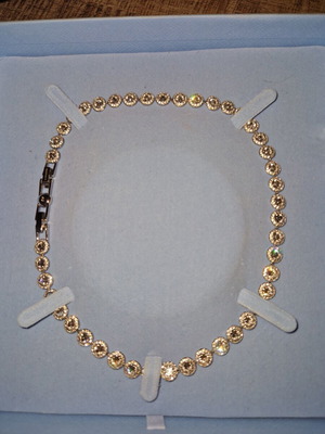 Swarovski necklace, silver
