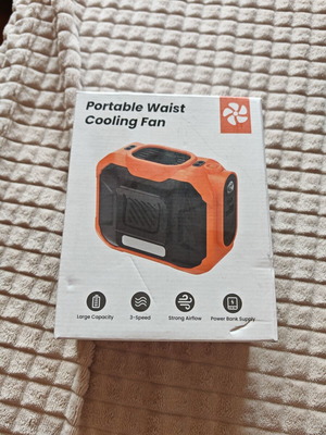 Portable waist cooling fan with power bank