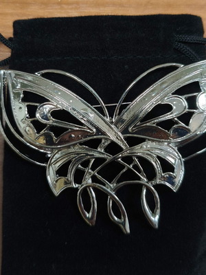 Lord of the Rings Arwen Butterfly Brooch Pendant καινούργια, ασημί