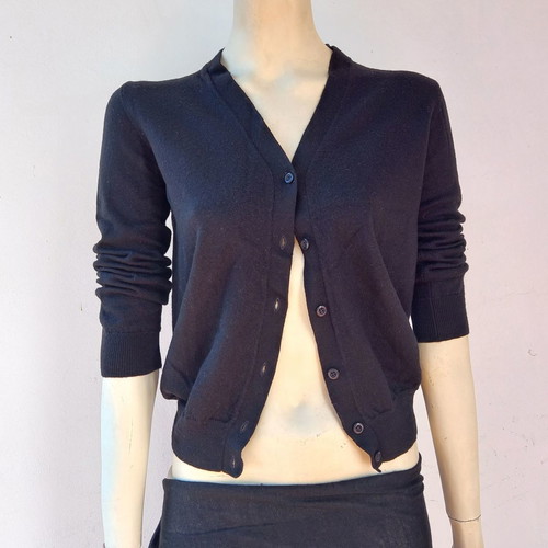 Prada black wool cardigan used, size M