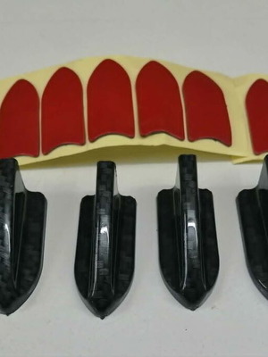 Σετ πτερύγια καρχαρία vortex generators καινούργια ABS με ανθρακονήματα