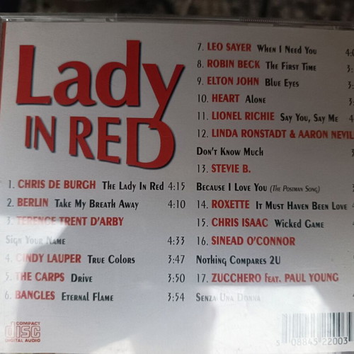 Lady In Red pop collection CD like new