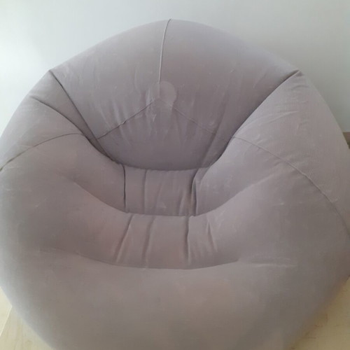Intex inflatable armchair air furniture, new, gray velvet