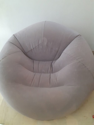 Intex inflatable armchair air furniture, new, gray velvet