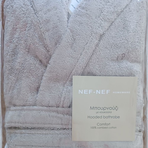 Hooded Bathrobe size M, new, 100% cotton