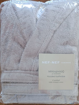 Hooded Bathrobe size M, new, 100% cotton