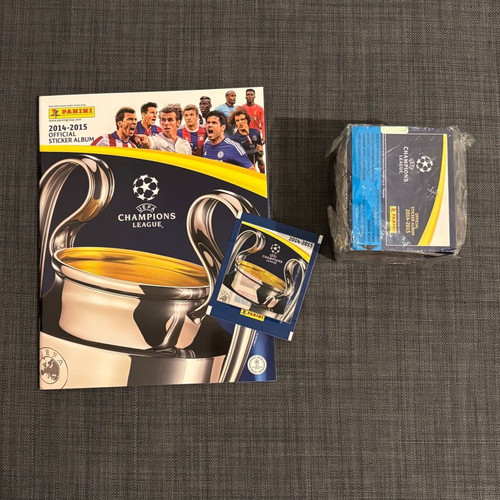 Panini Champions League 2014-2015 album and box with 50 packets in excellent condition