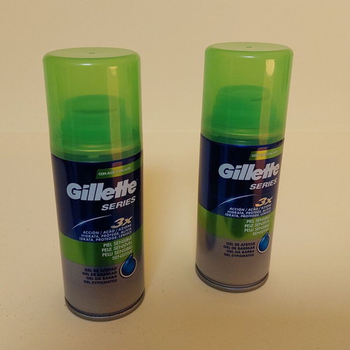 GILLETTE SENSITIVE SHAVING GEL 2 PIECES IN EXCELLENT CONDITION