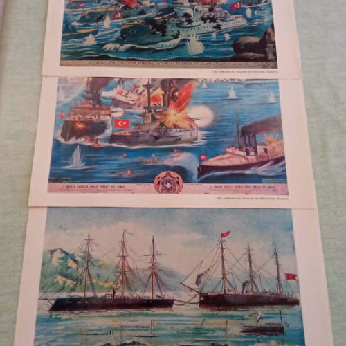Colored reproductions of historic chromolithographs from GEN album 1979, like new