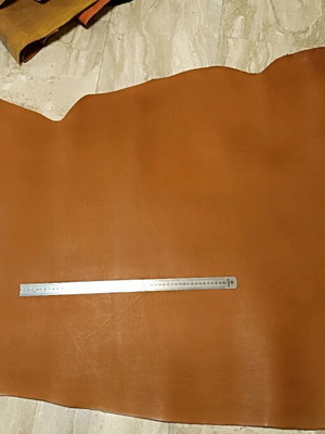 Δέρμα βακέτα ολόκληρο πλευρό 2 χιλιοστών καινούργιο, χρώμα Bruciato