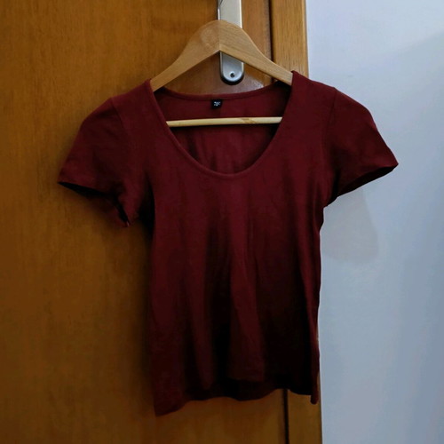 Bordo short-sleeve blouse used, size S