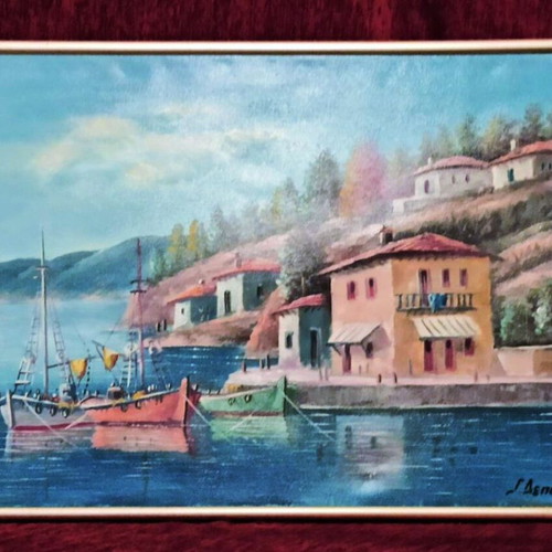 Seascape by G. Depastas (Limanaki 2) on canvas like new